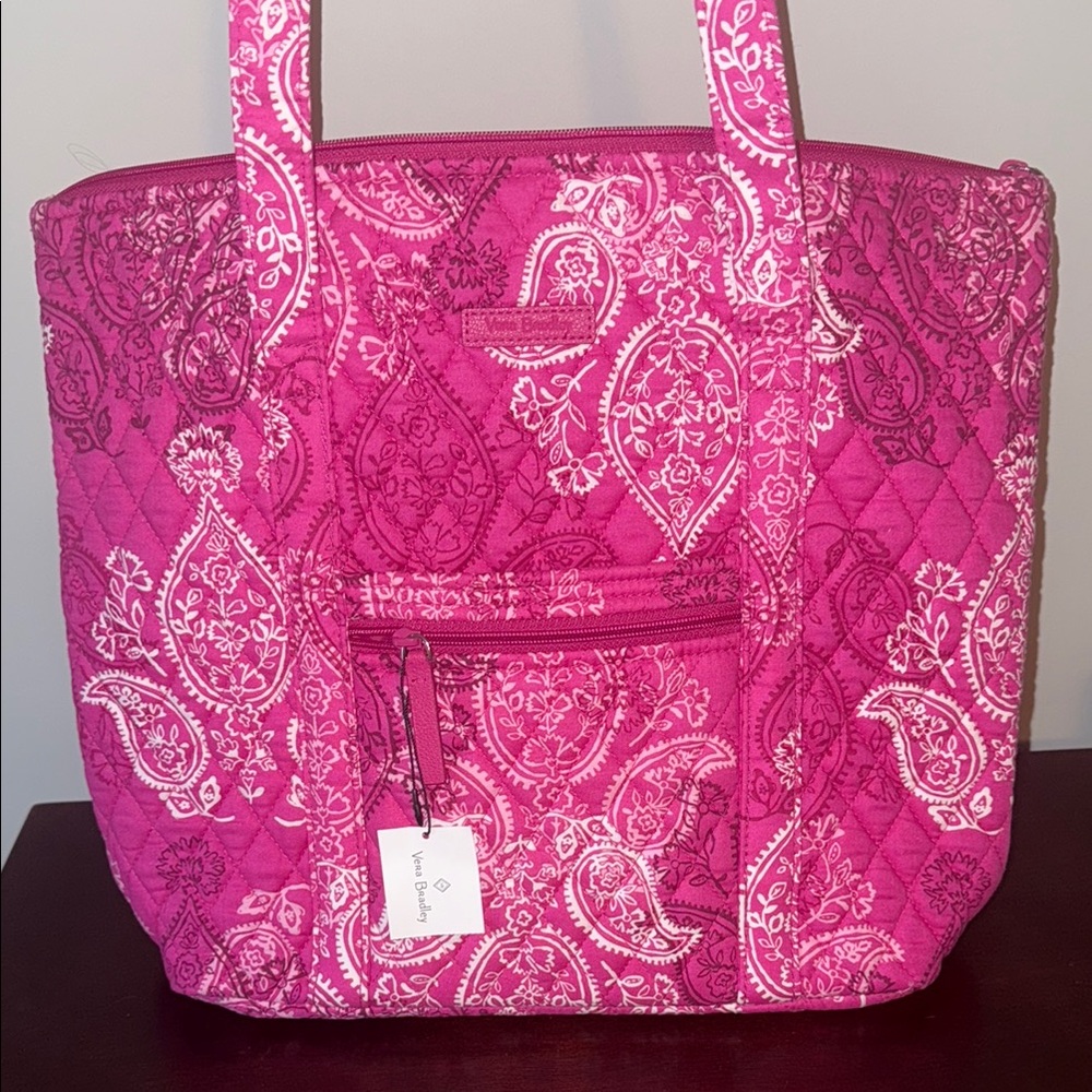 Vera Bradley Pink Tote Bag with Paisley Design